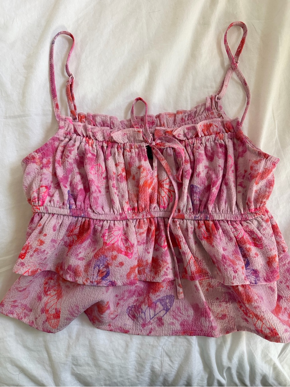 wild fable Pink Floral Ruffle Camisole